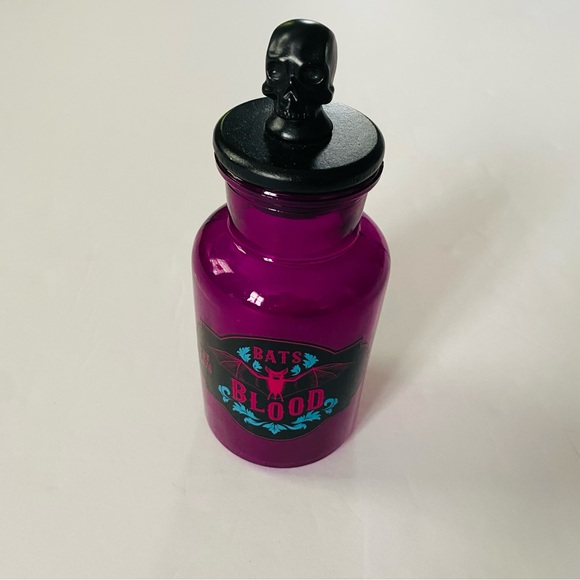 Target | Bats Decorative Halloween Glass Bottle GUC Skull - Picture 6 of 6